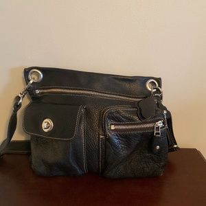 Roots Leather Crossbody Bag Purse